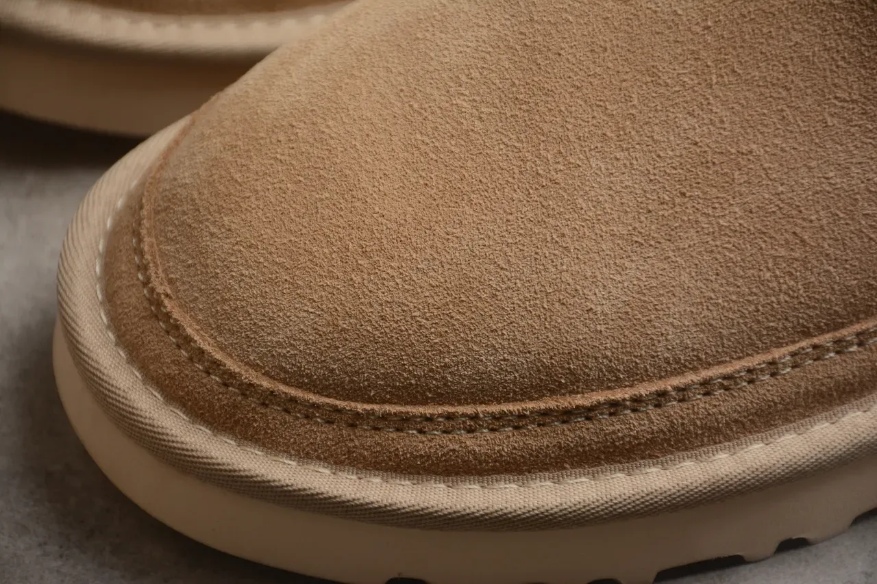UGG Tasman Beige White Suede Upper Layered Crepe-Style Sole Casual Shoes 17