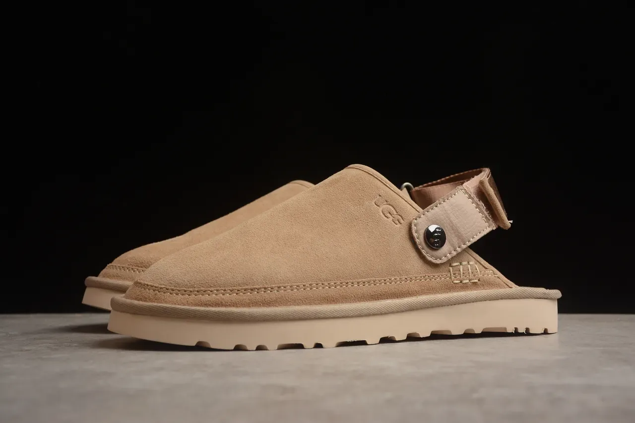 UGG Tasman Beige White Suede Upper Layered Crepe-Style Sole Casual Shoes 23