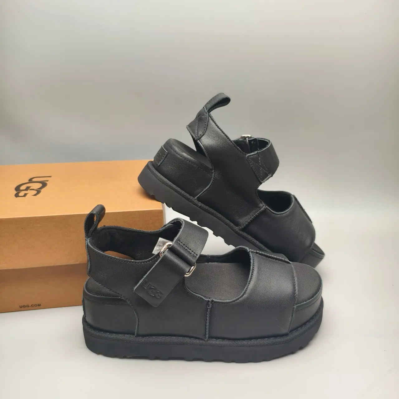 UGG Tasman Black Platform Mary Jane Shoes 6