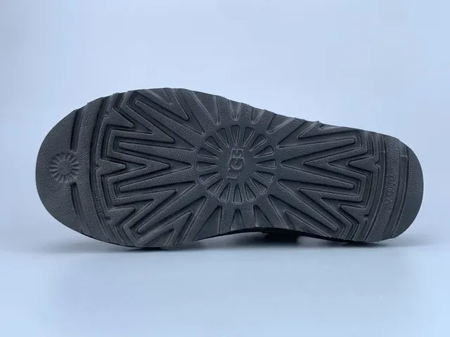 UGG Tasman Black Suede Platform Casual Sandals 5