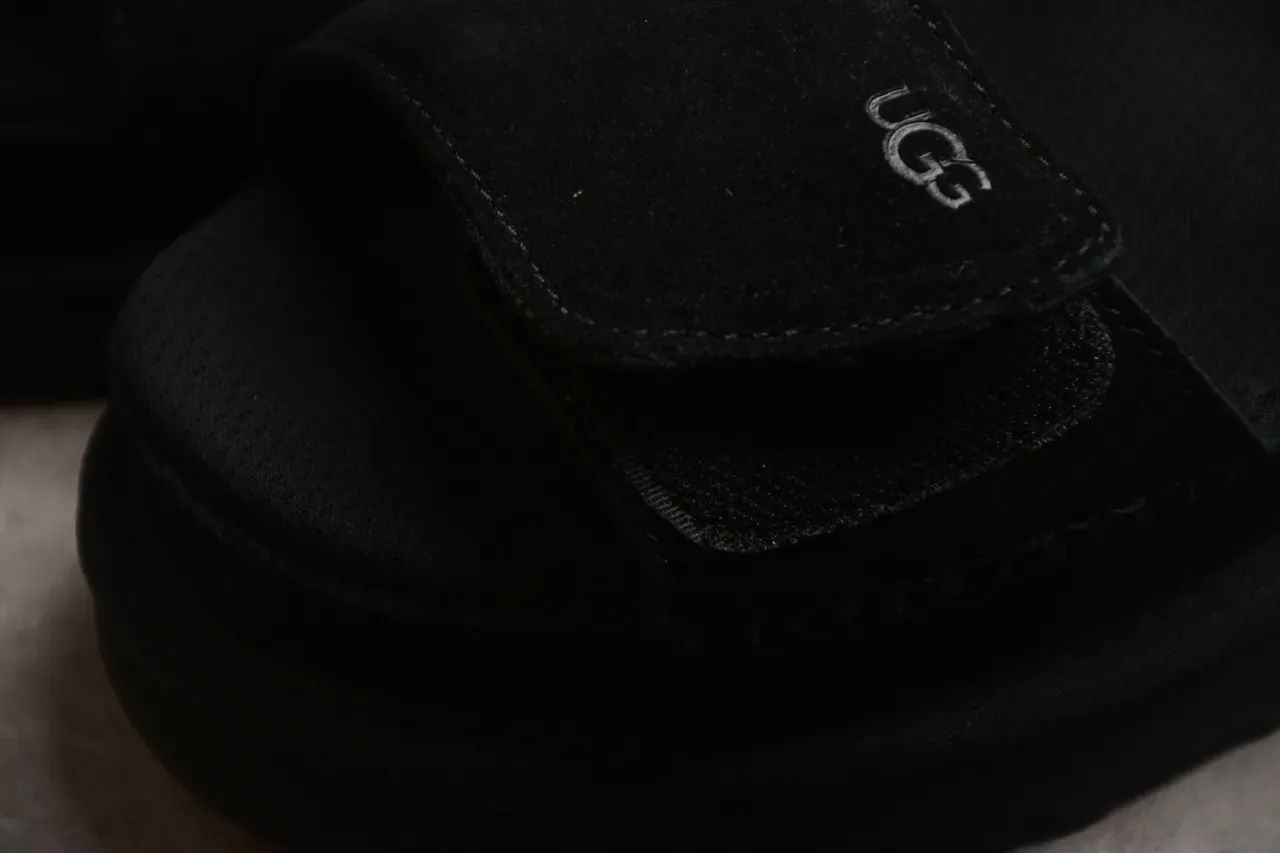 UGG Tasman Black Suede Platform Casual Sandals 16