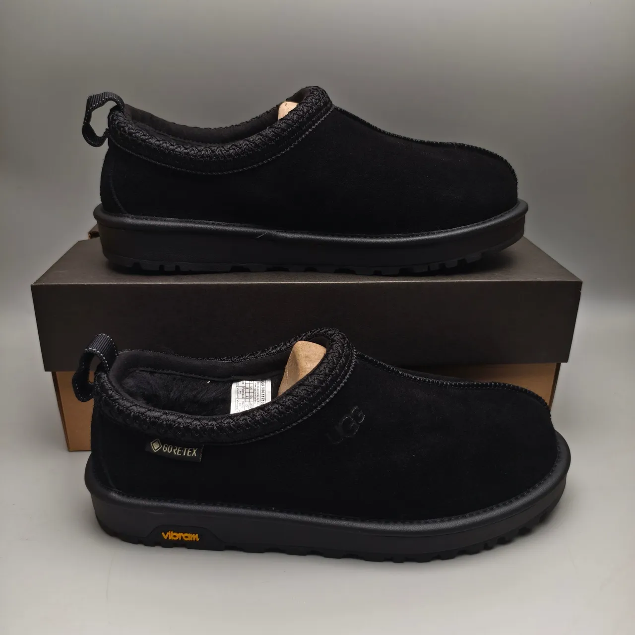 UGG Tasman Preto Amarelo Camurça Superior Trançado Tricot Colar Sapatos Casuais 5