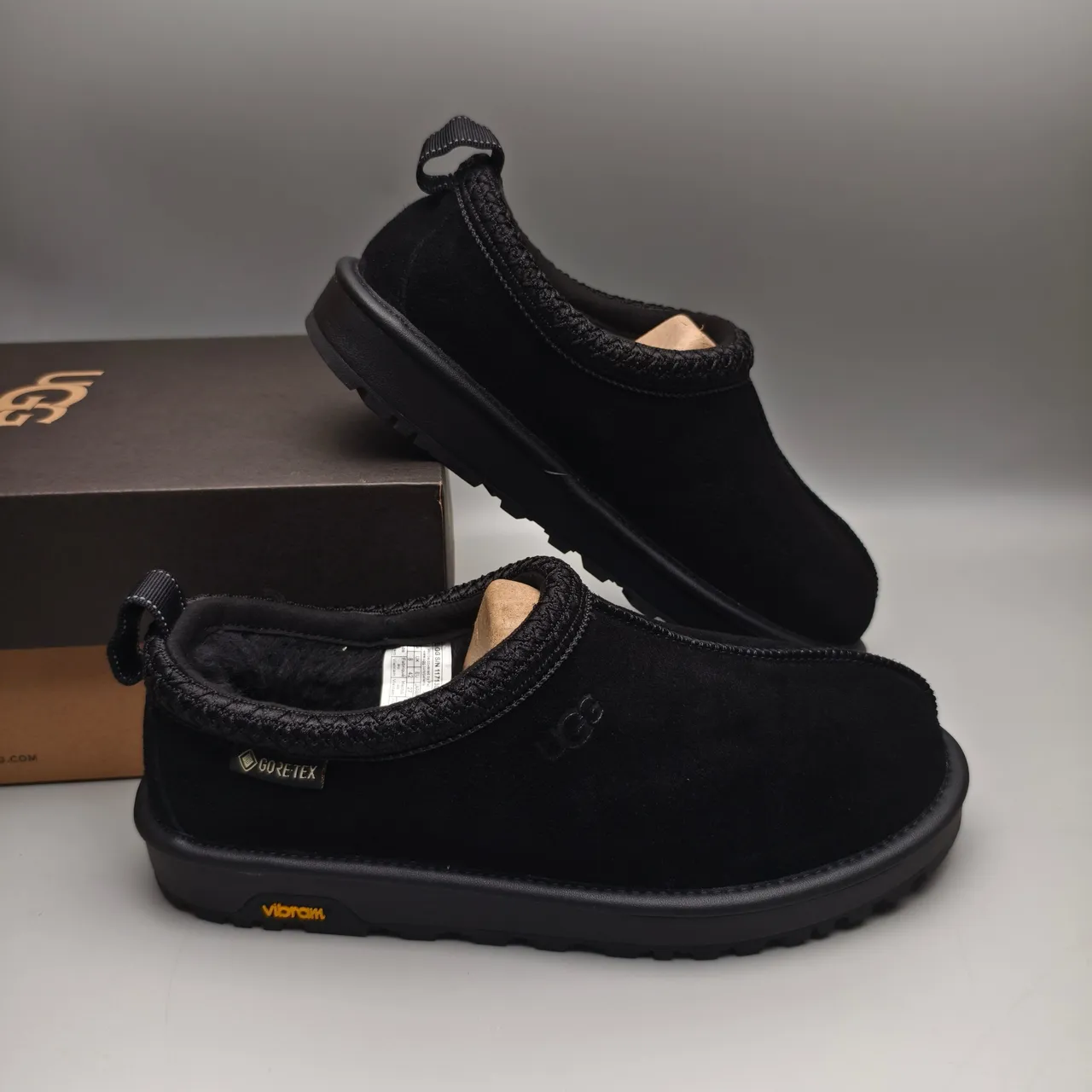 UGG Tasman Preto Amarelo Camurça Superior Trançado Tricot Colar Sapatos Casuais 6