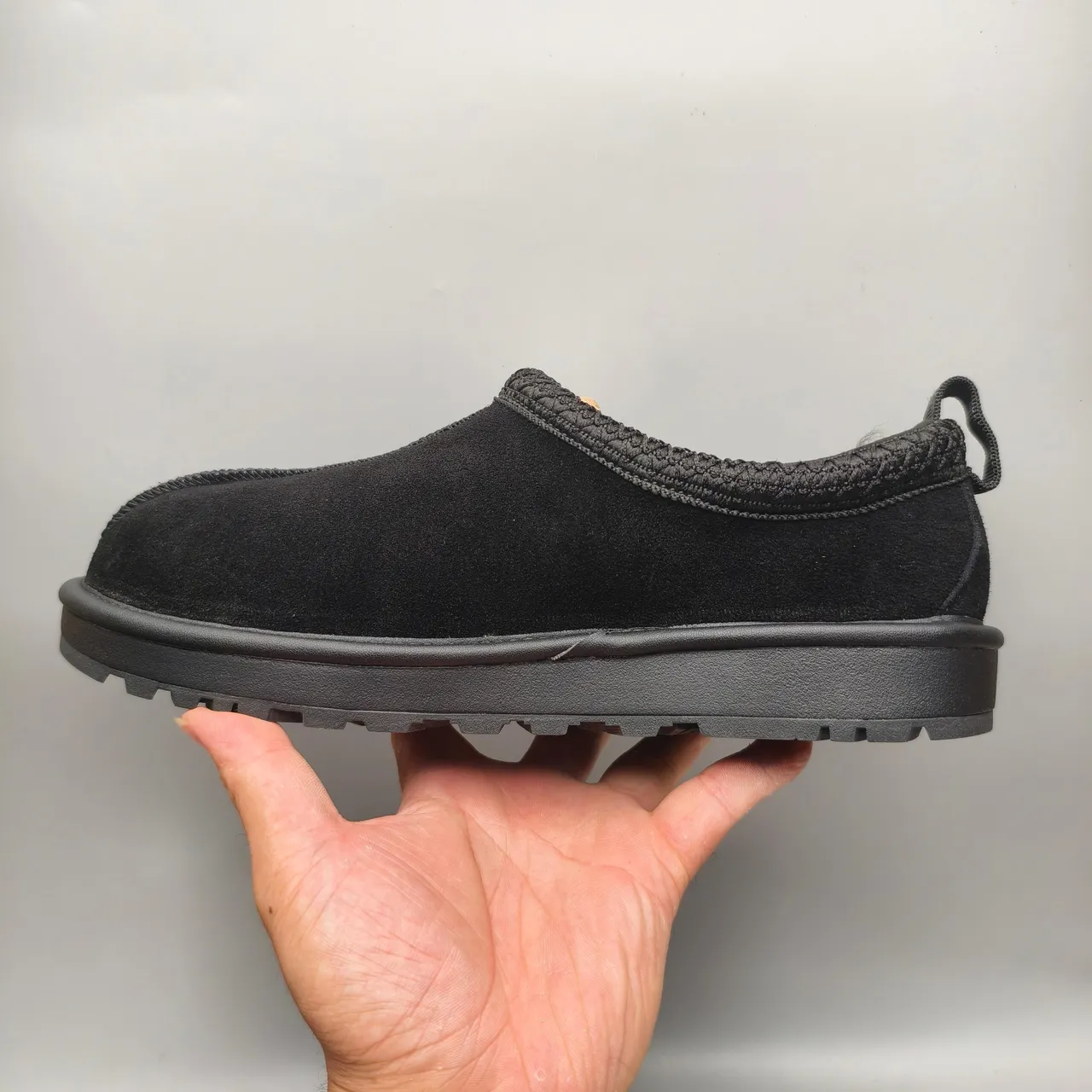 UGG Tasman Preto Amarelo Camurça Superior Trançado Tricot Colar Sapatos Casuais 7