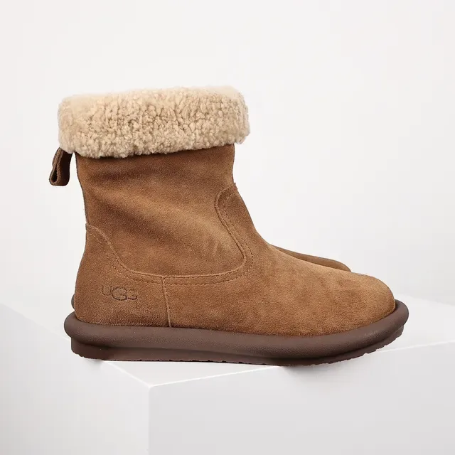 Botines UGG Tasman marron beige daim avec forro agneau 3