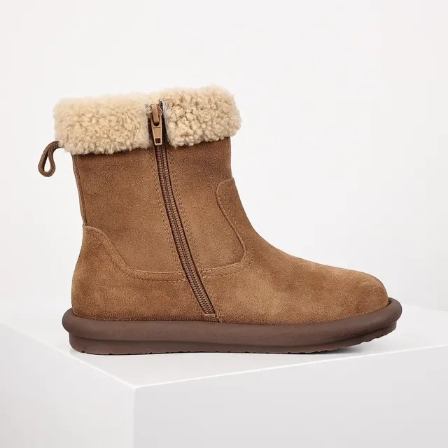 Botines UGG Tasman marron beige daim avec forro agneau 7