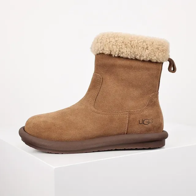 Botines UGG Tasman marron beige daim avec forro agneau 9