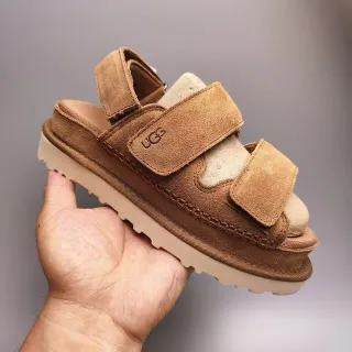 UGG Tasman Sandales Marron Daim Plateforme Double Sangle Casual