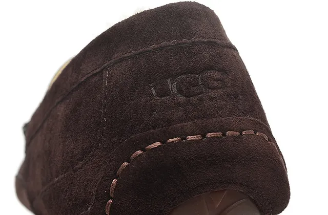 UGG Tasman Brown Suede Shearling-Lined Loafer 4
