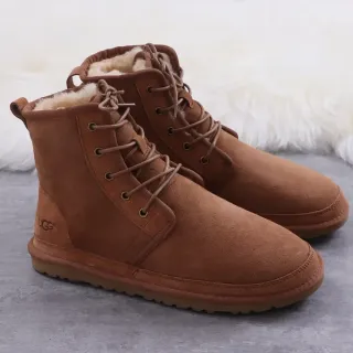 UGG Tasman Chestnut Brown Suede Shearling-Lined Snow Boots