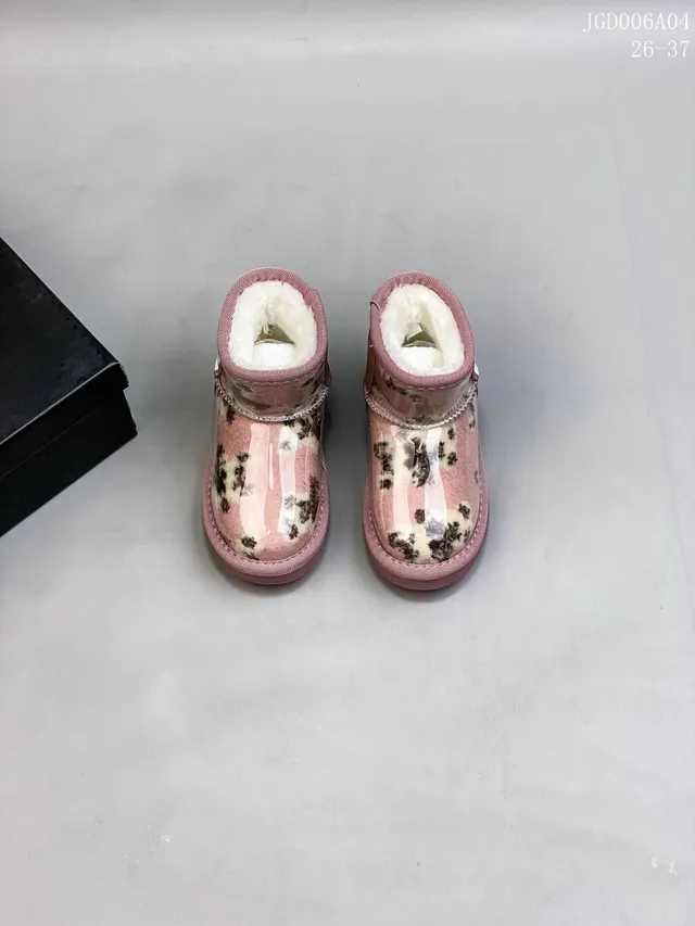 UGG Tasman Multicolor Beige Transparent Vinyl Upper Shearling-Lined Collar Snow Boots 6