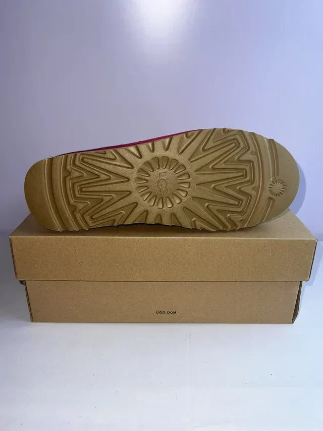 UGG Tasman Pink and Magenta Plush-Lined Slippers 3