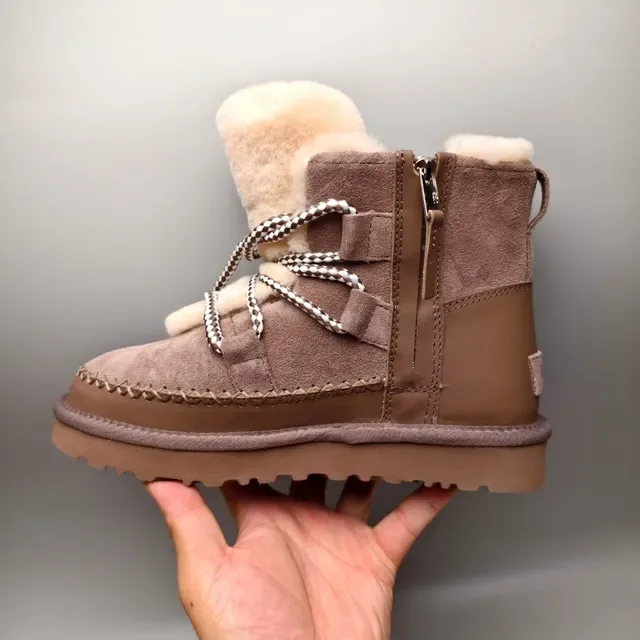 UGG Tasman-Style Shearling-Lined Suede Snow Boots 7