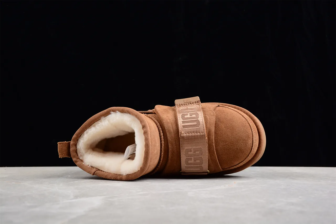 UGG Tasman Tan Suede Shearling-Lined Snow Boots 11