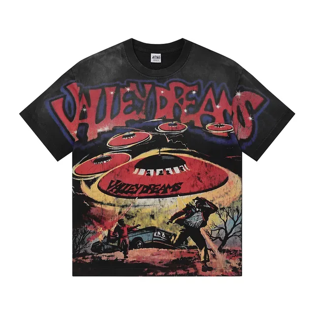 Vale Forever Acid-Wash Black and Graphic-Print T-Shirt 3
