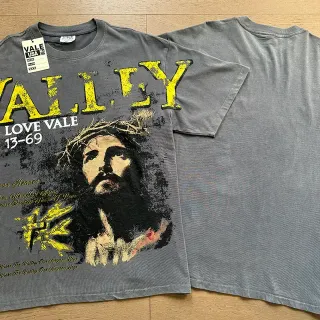 Vale Forever 做旧宗教图案灰色T恤