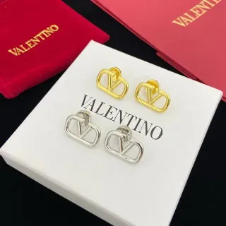 Valentino VLTN Open-Frame V Logo Stud Earrings