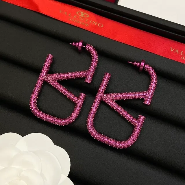 Boucles d'oreilles créoles pavé cristal Valentino VLTN 3