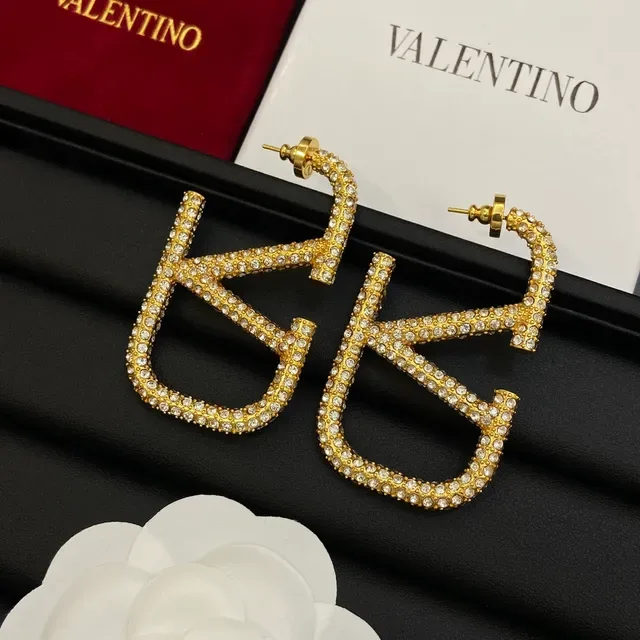 Boucles d'oreilles créoles pavé cristal Valentino VLTN 4