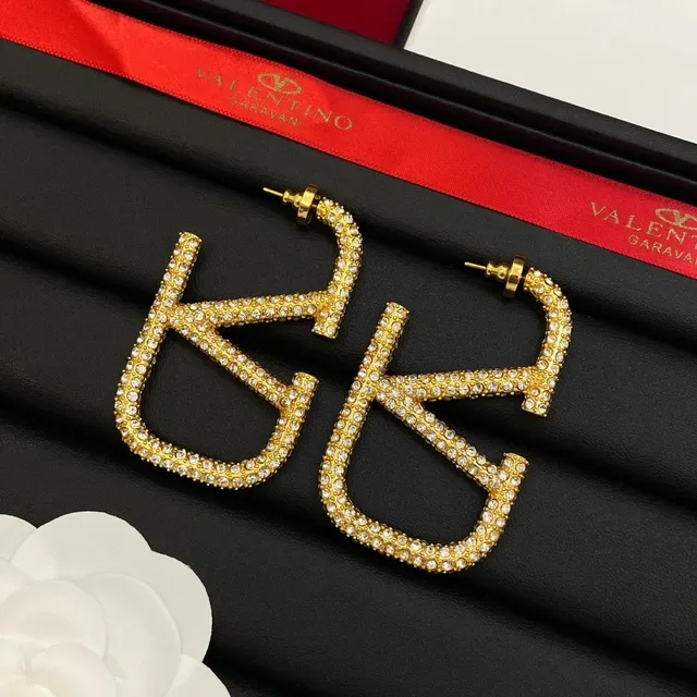 Boucles d'oreilles créoles pavé cristal Valentino VLTN 5