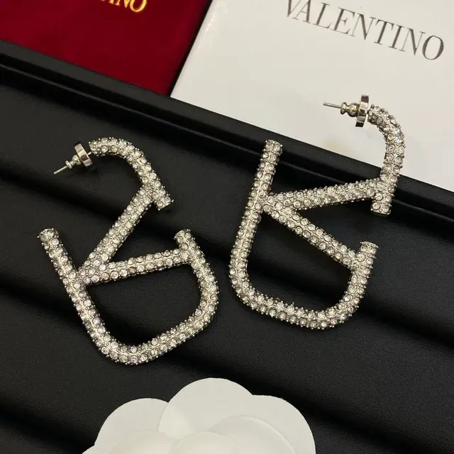 Boucles d'oreilles créoles pavé cristal Valentino VLTN 6