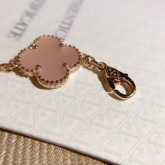 Van Cleef & Arpels Alhambra Five Motif Rose Gold Mother-of-Pearl bracelet 4