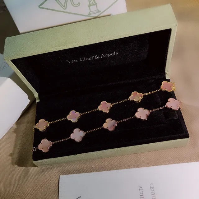 Van Cleef & Arpels Alhambra Five Motif Rose Gold Mother-of-Pearl bracelet 5