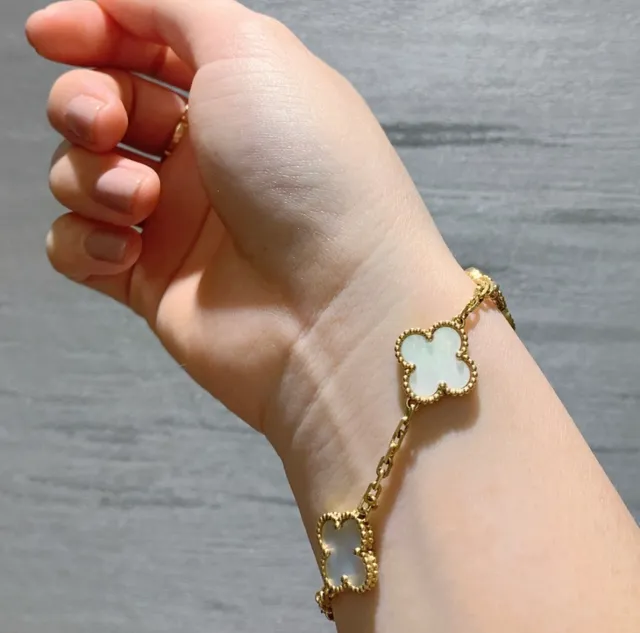Van Cleef &amp; Arpels Alhambra Five Motif White Mother-of-Pearl bracelet 7