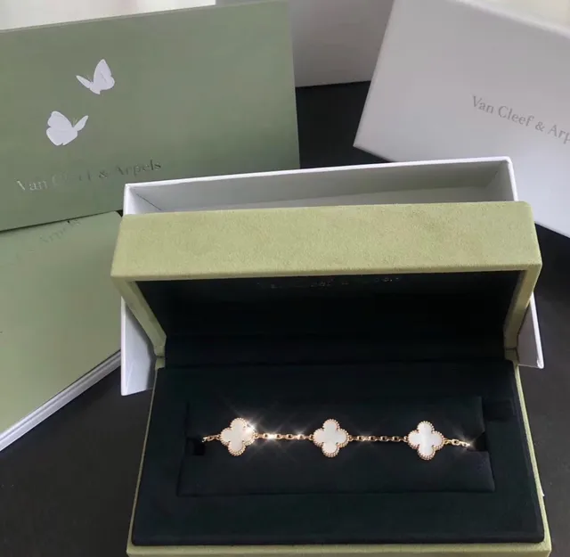 Van Cleef &amp; Arpels Alhambra Five Motif White Mother-of-Pearl bracelet 9
