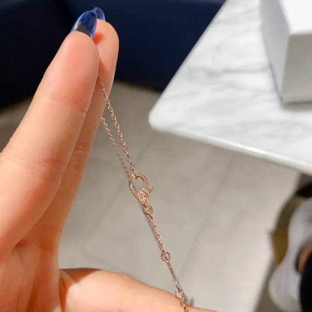Van Cleef & Arpels Papillon Pavé Diamant Or Rose Collier 2