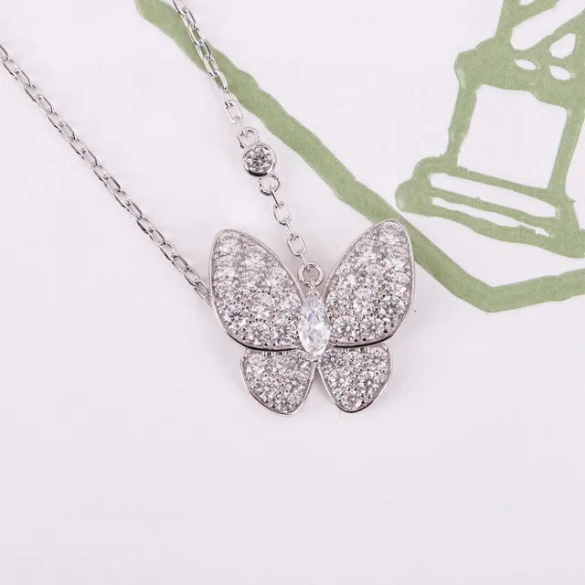 Van Cleef & Arpels Papillon Butterfly Pavé Diamond Necklace 7