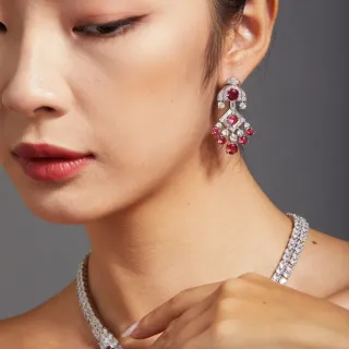 Van Cleef & Arpels Ruby and Diamond Chandelier Earrings