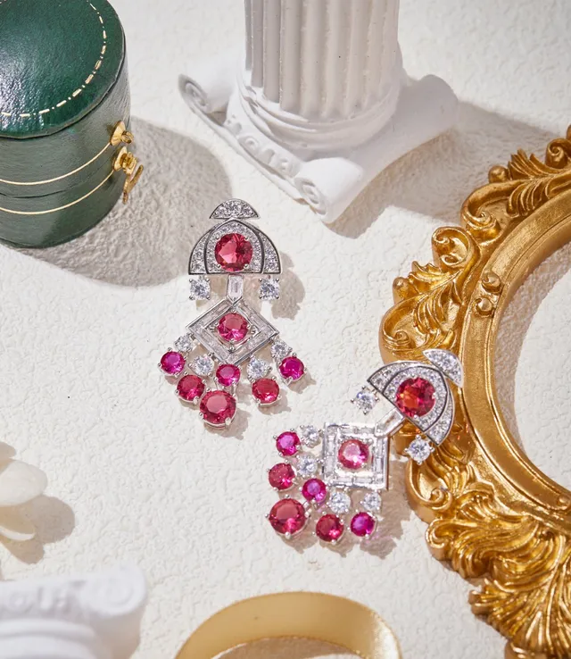 Van Cleef & Arpels Ruby and Diamond Chandelier Earrings 7