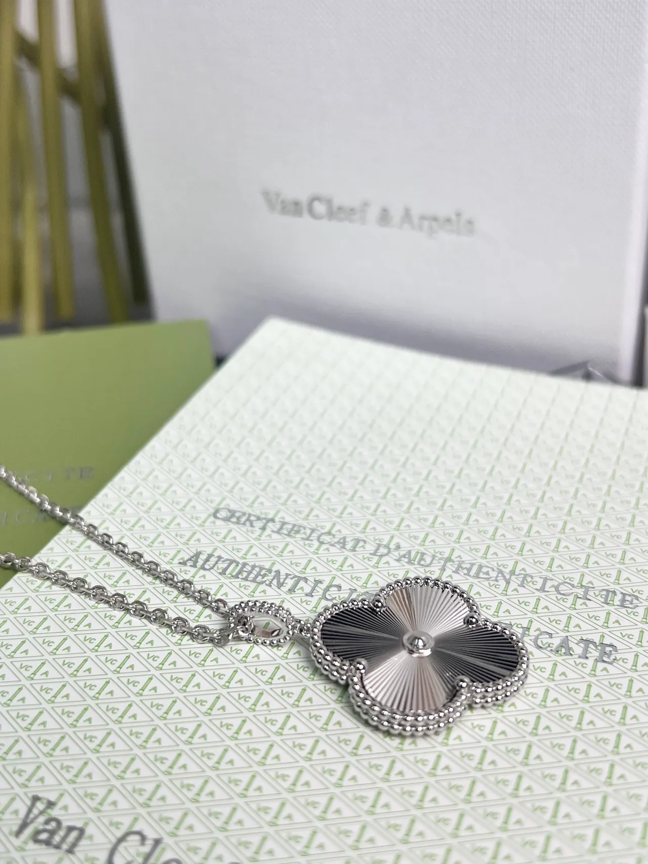 Van Cleef & Arpels Alhambra Four-Leaf Clover Pendant Necklace 6