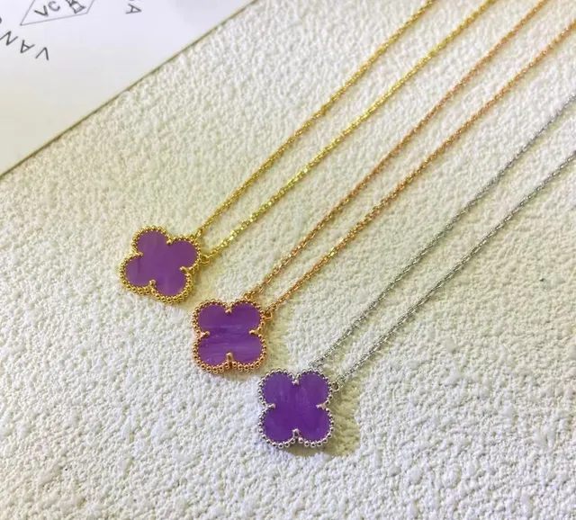 Van Cleef & Arpels Alhambra Pulseras de Esmalte Púrpura Trébol de Cuatro Hojas 5
