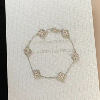 Van Cleef & Arpels Alhambra Six Motif Pavé Diamond Bracelet