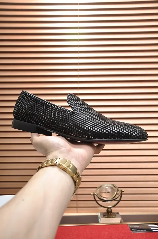 Versace Black Silver Perforated Slip-On Loafer 4