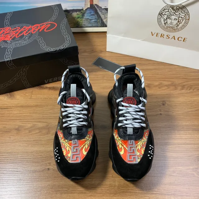 Versace Chain Reaction Baroque Print Chunky Sneakers 8