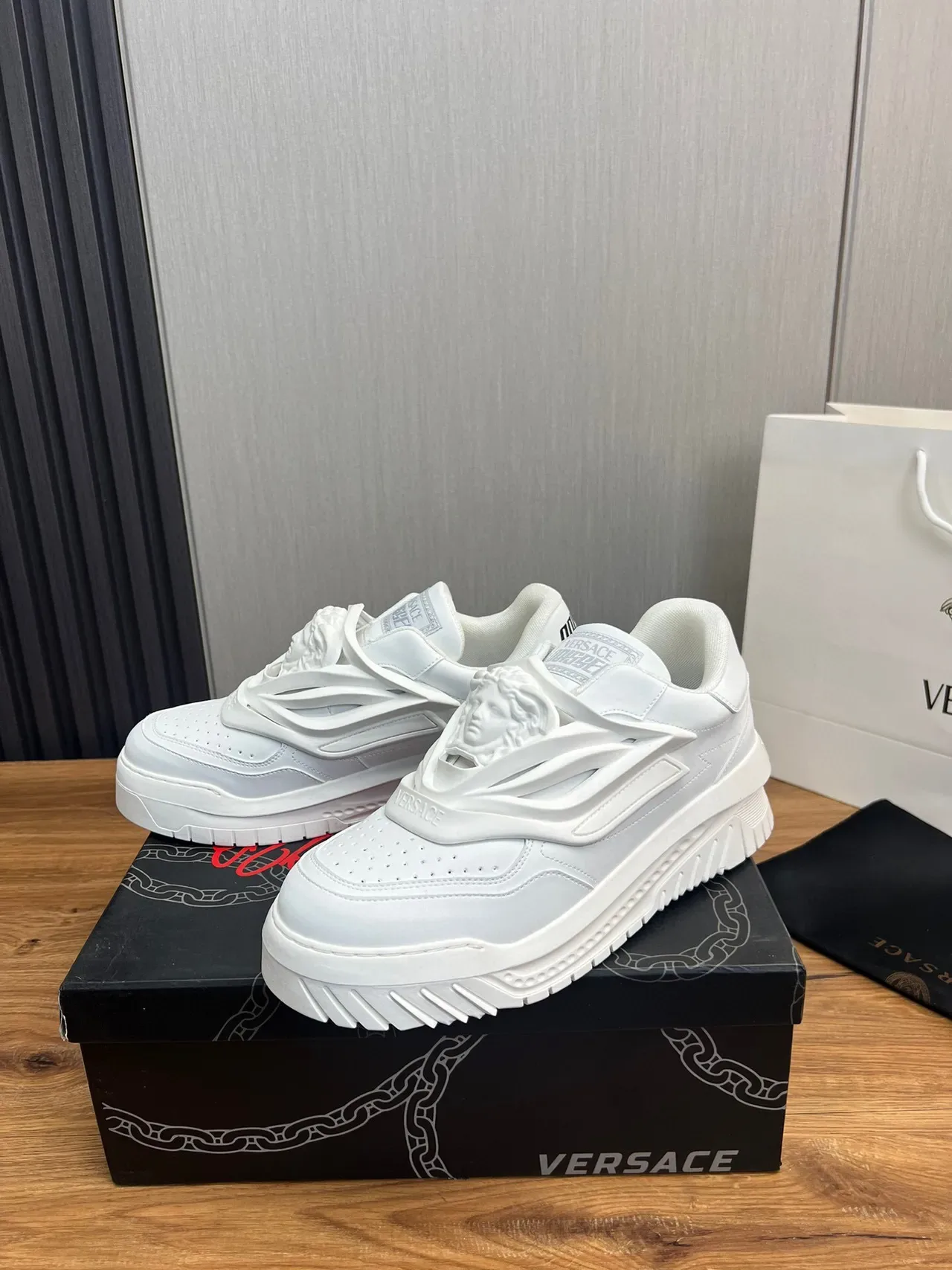 Versace Chain Reaction White Chunky Sneaker 3