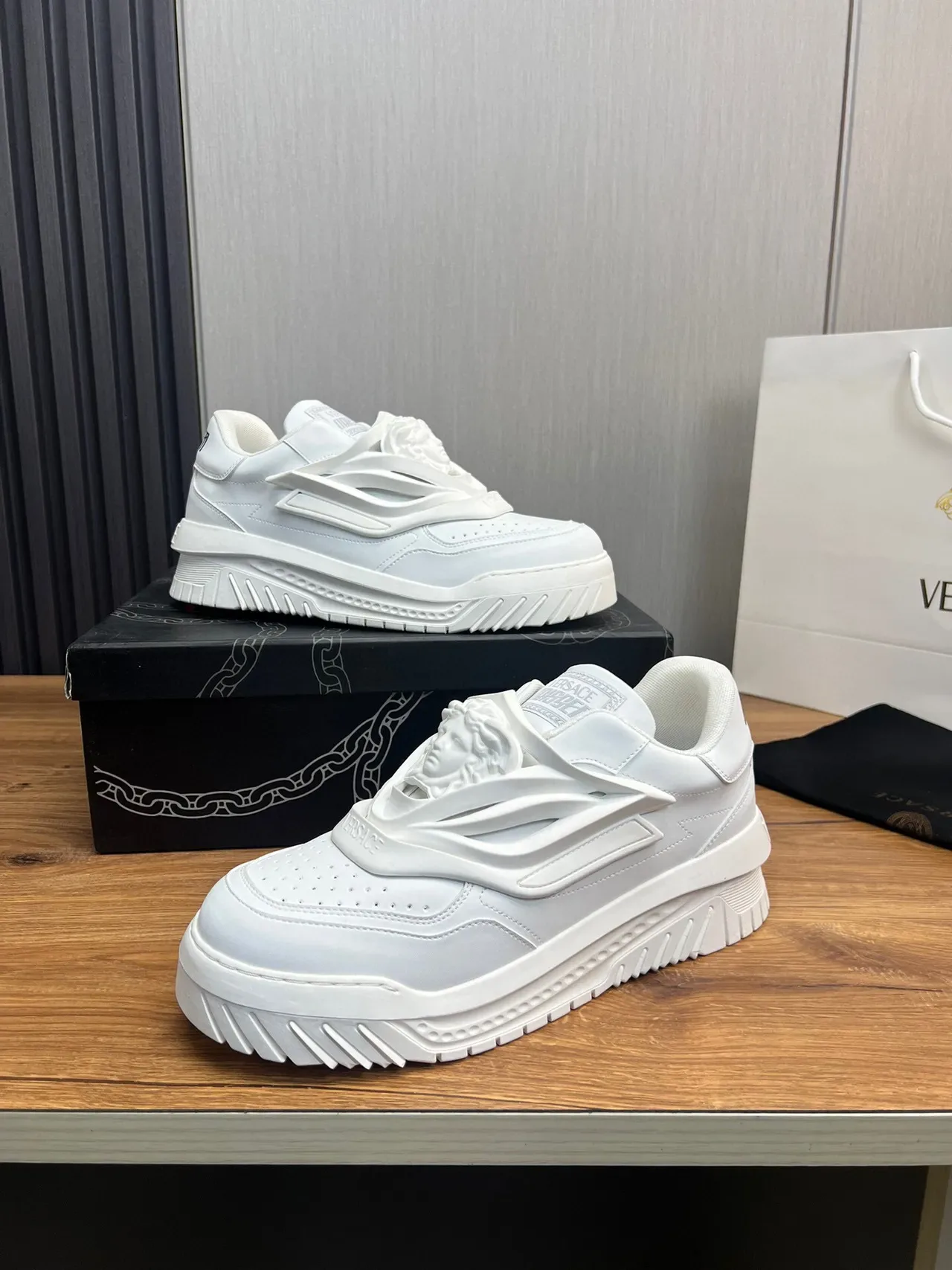 Versace Chain Reaction White Chunky Sneaker 4