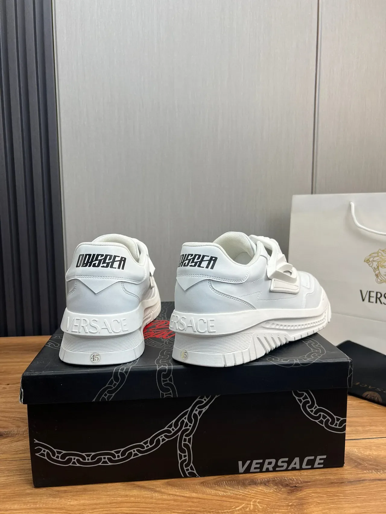 Versace Chain Reaction White Chunky Sneaker 5