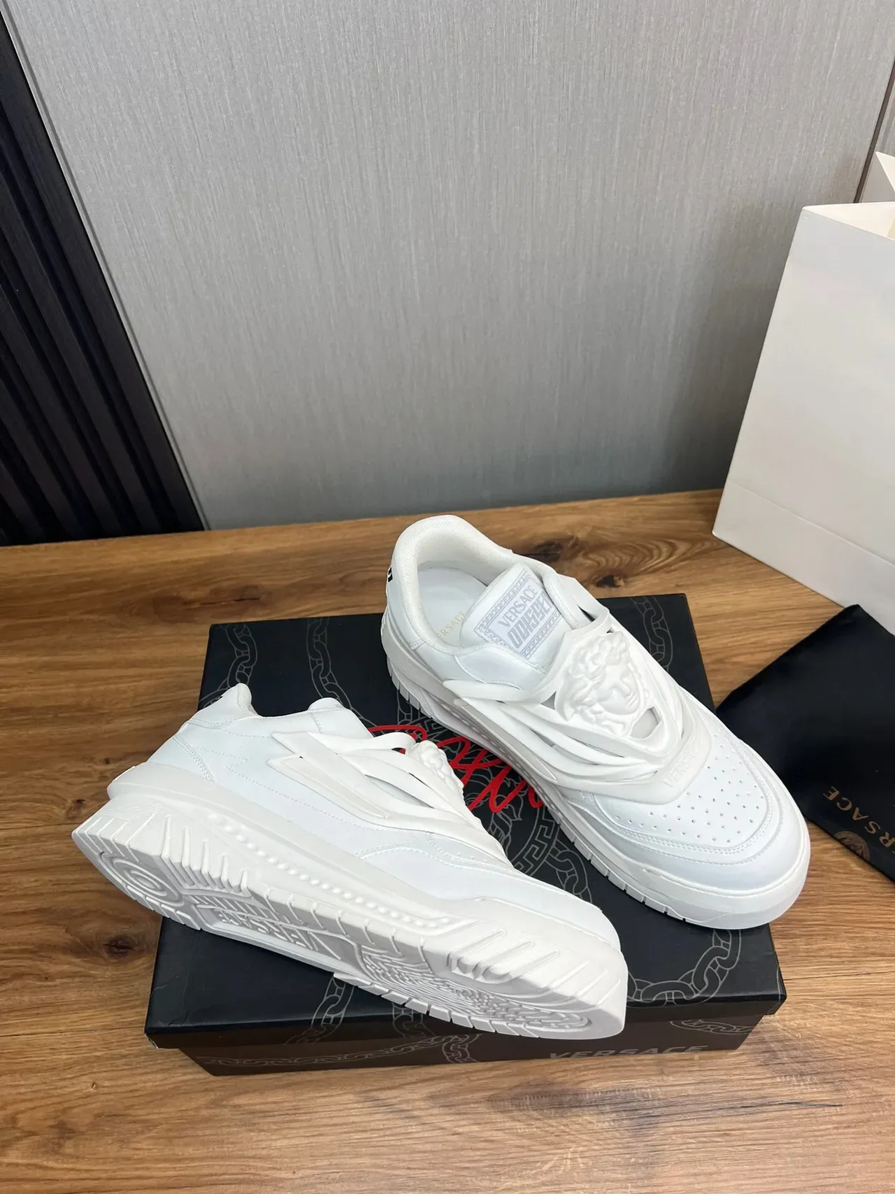 Versace Chain Reaction White Chunky Sneaker 6