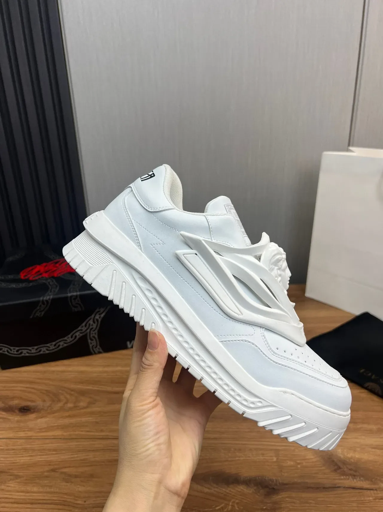 Versace Chain Reaction White Chunky Sneaker 7