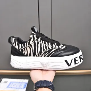 Versace Chain Reaction Zapatillas Lifestyle con estampado de cebra en piel haircalf