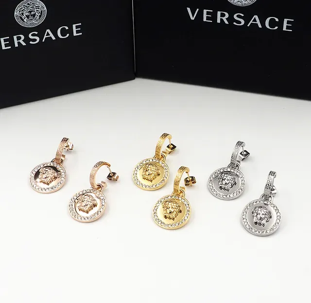 Versace Greca Medusa Crystal Halo Earrings 9