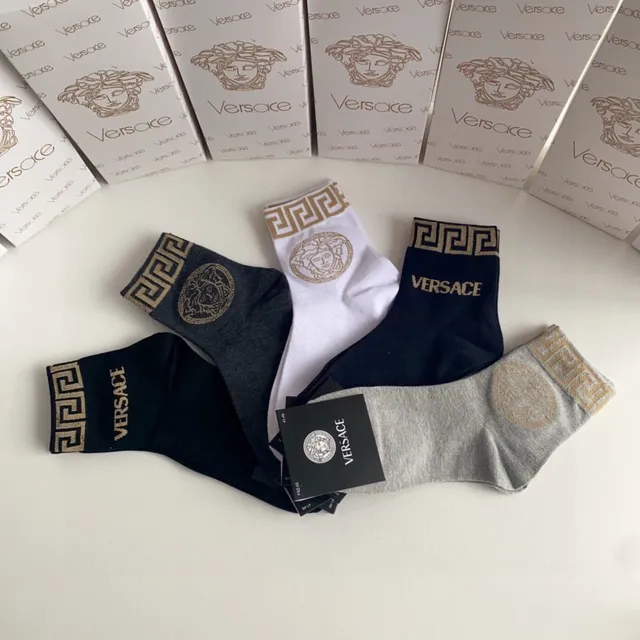 Versace Greca Medusa Logo Ankle Socks 8