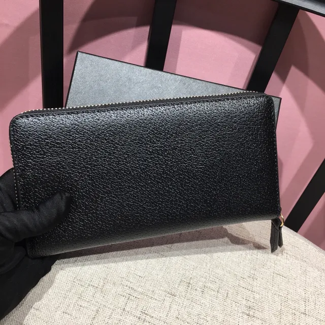 Versace Medusa Collection Cuero Negro Granulado Billetera Larga 9