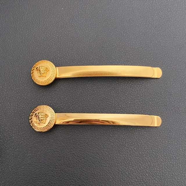 Versace Medusa Head Gold Tone Hairpin Brooch 6