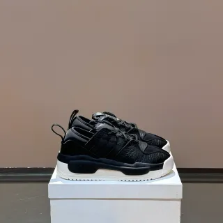 Y-3 Kaiwa Black White Textured Leather Upper Three-Stripe Side Panel Lifestyle Sneakers