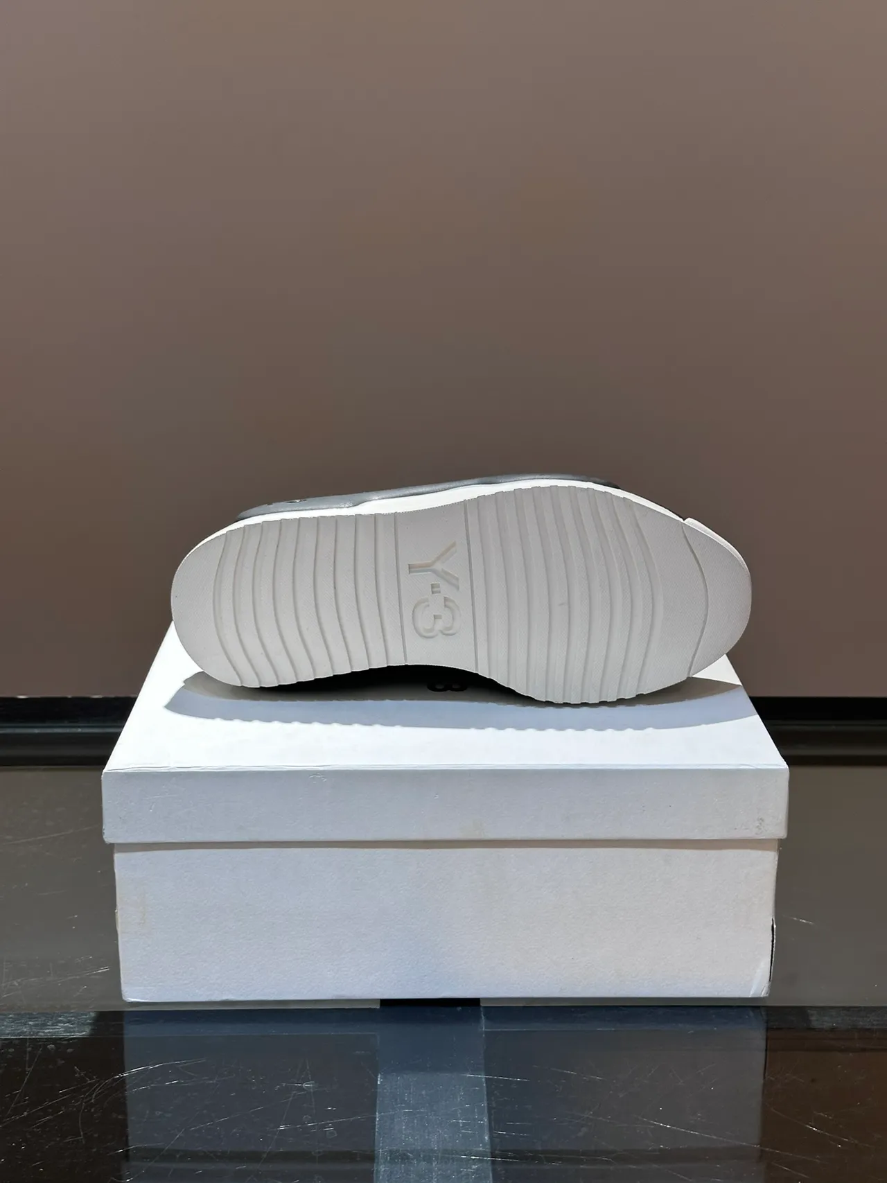 Y-3 Kaiwa Black White Textured Leather Upper Three-Stripe Side Panel Lifestyle Sneakers 2